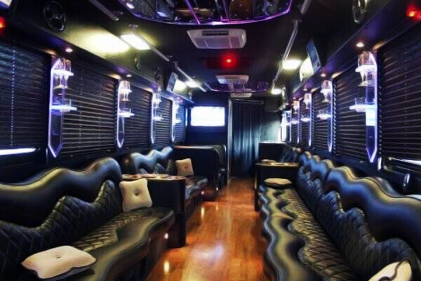 Inside Charter Bus